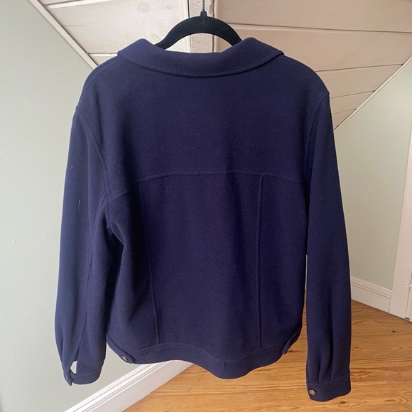 Vintage Rafaella Sport Navy Wool Jacket Shacket Size Medium - Picture 3 of 16